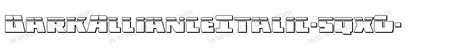 DarkAllianceItalic-5qxG字体转换