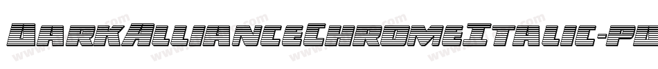 DarkAllianceChromeItalic-pdpr字体转换