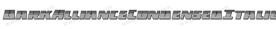 DarkAllianceCondensedItalic-Ar57字体转换