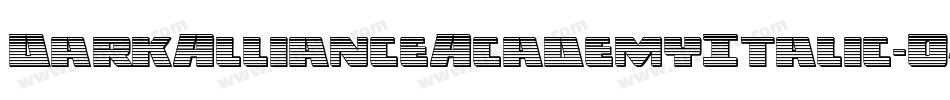 DarkAllianceAcademyItalic-O4KP字体转换