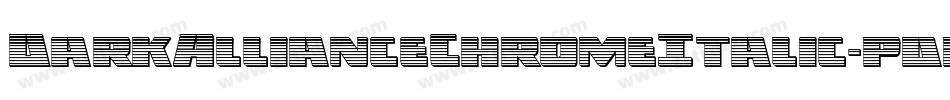 DarkAllianceChromeItalic-pdpr字体转换
