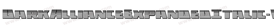 DarkAllianceExpandedItalic-VZDw字体转换