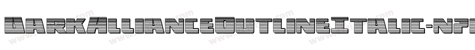 DarkAllianceOutlineItalic-n7aP字体转换