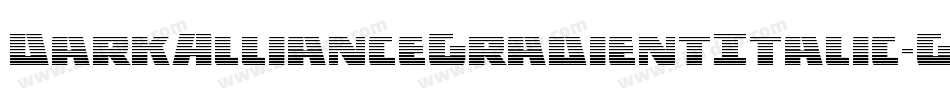 DarkAllianceGradientItalic-G9nD字体转换