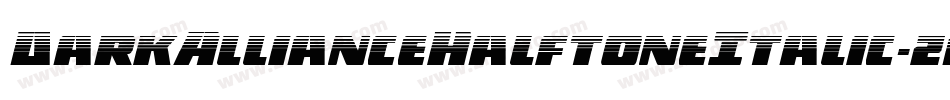 DarkAllianceHalftoneItalic-zaOD字体转换
