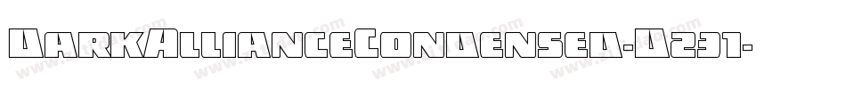 DarkAllianceCondensed-D231字体转换