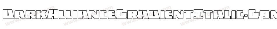 DarkAllianceGradientItalic-G9nD字体转换