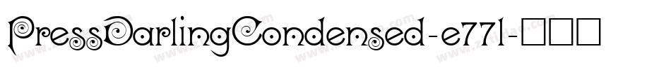 PressDarlingCondensed-e77l字体转换