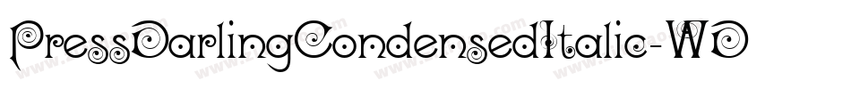 PressDarlingCondensedItalic-WDDG字体转换