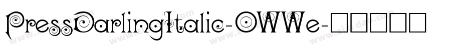 PressDarlingItalic-OWWe字体转换