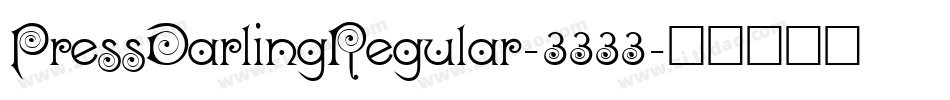 PressDarlingRegular-3333字体转换