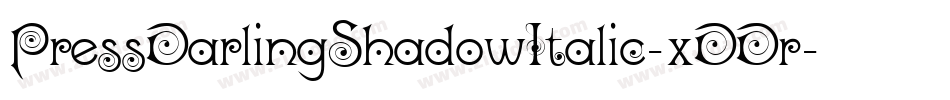 PressDarlingShadowItalic-xDDr字体转换