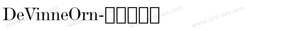 DeVinneOrn字体转换