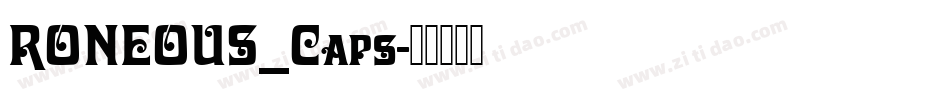 RONEOUS_Caps字体转换