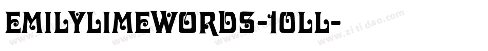 Emilylimewords-10lL字体转换