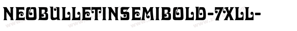 NeobulletinSemiBold-7XLl字体转换