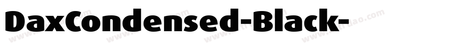 DaxCondensed-Black字体转换