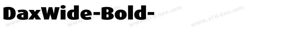 DaxWide-Bold字体转换