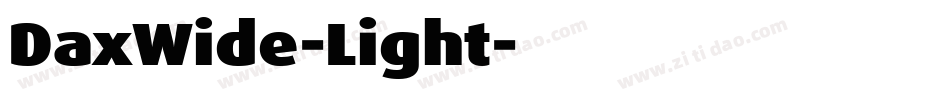 DaxWide-Light字体转换