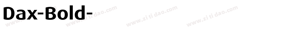 Dax-Bold字体转换