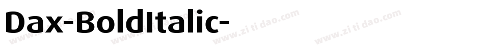 Dax-BoldItalic字体转换