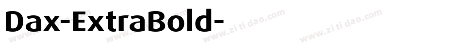 Dax-ExtraBold字体转换