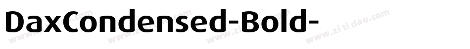 DaxCondensed-Bold字体转换