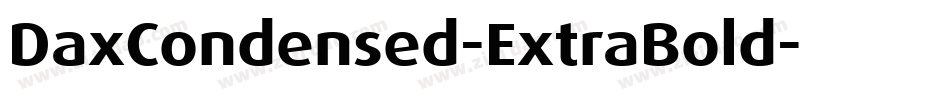 DaxCondensed-ExtraBold字体转换