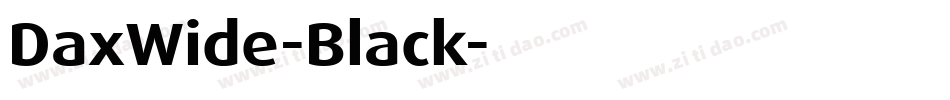 DaxWide-Black字体转换