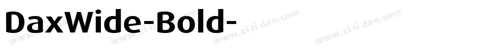 DaxWide-Bold字体转换
