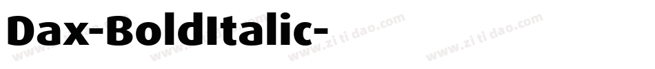 Dax-BoldItalic字体转换