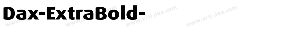Dax-ExtraBold字体转换