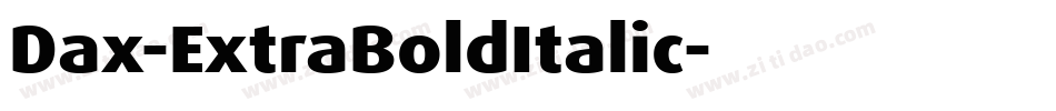 Dax-ExtraBoldItalic字体转换