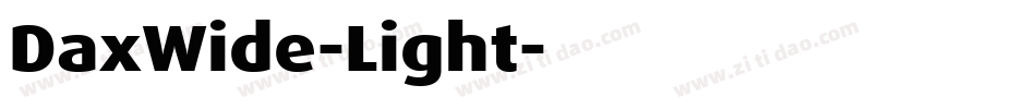 DaxWide-Light字体转换