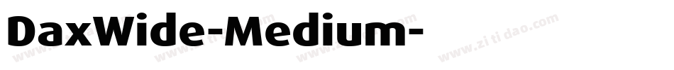DaxWide-Medium字体转换