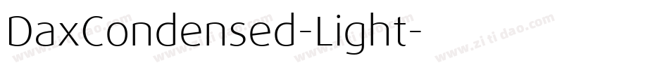 DaxCondensed-Light字体转换