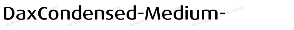 DaxCondensed-Medium字体转换
