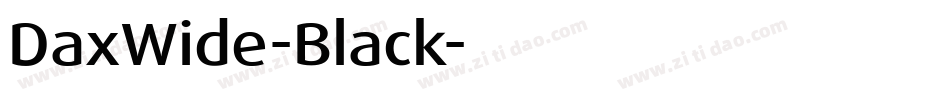 DaxWide-Black字体转换