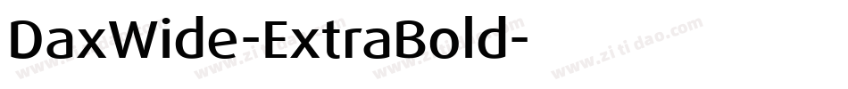 DaxWide-ExtraBold字体转换