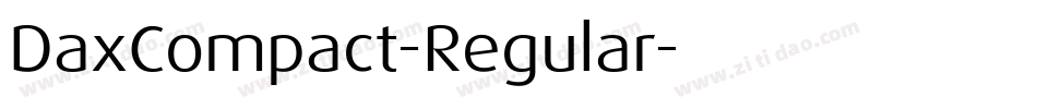 DaxCompact-Regular字体转换