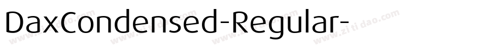 DaxCondensed-Regular字体转换