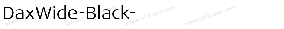 DaxWide-Black字体转换