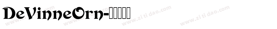 DeVinneOrn字体转换