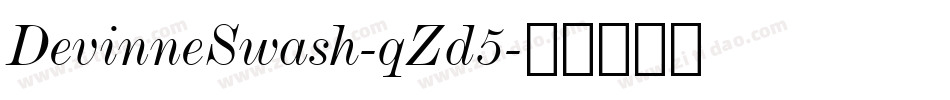 DevinneSwash-qZd5字体转换