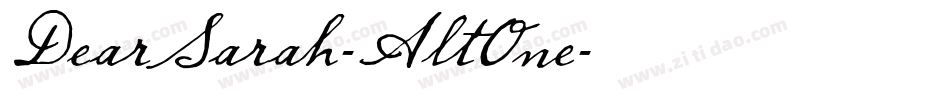 DearSarah-AltOne字体转换