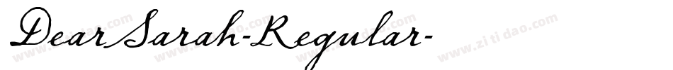 DearSarah-Regular字体转换