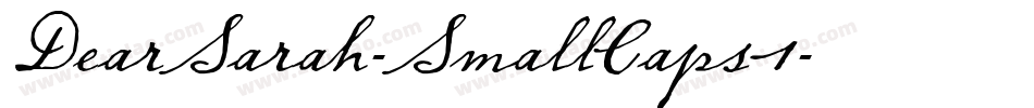 DearSarah-SmallCaps1字体转换