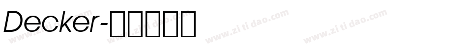 Decker字体转换
