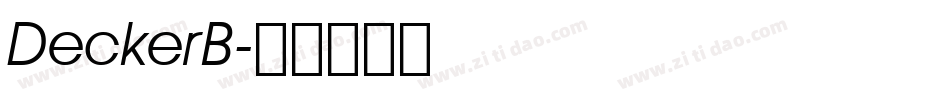 DeckerB字体转换