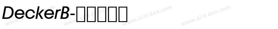 DeckerB字体转换
